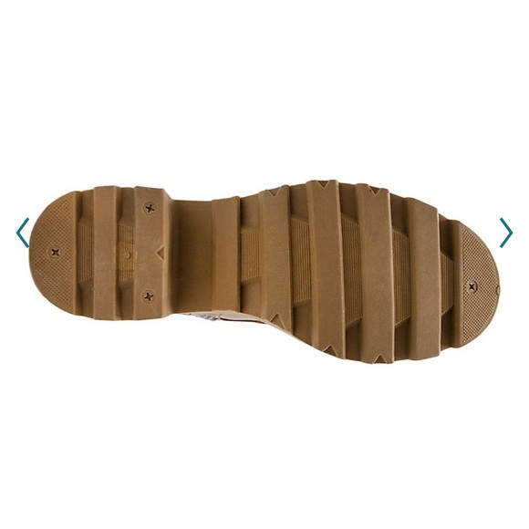 NIB Sugar “Fabiana” Perforated Lace Up Chunky Combat Boots in Color Stone - Picture 4 of 8